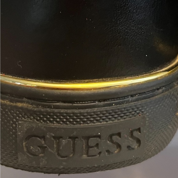 Guess Mens High Top Sneakers W/ Black Faux Leather!! - Picture 11 of 14